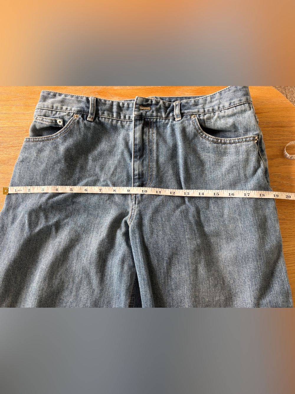 Tibi Medium Blue Asymmetric Pocket Jeans - Picture 6 of 8